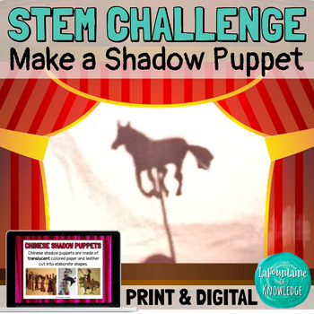 Preview of STEM Challenge Design a Shadow Puppet with Light Energy Lab PRINT and DIGITAL