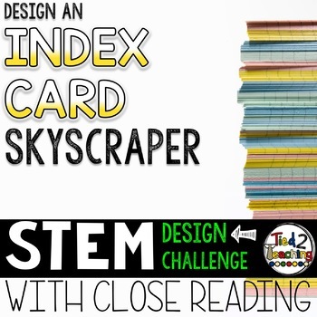 Preview of Index Card STEM Activities Design an Index Card Skyscraper STEM Challenge