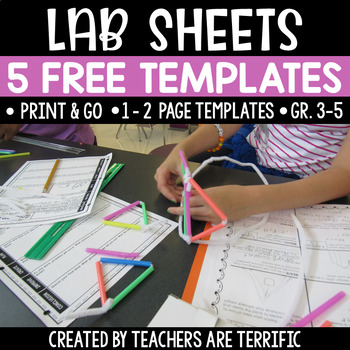 Preview of STEM Challenge Lab Sheets FREEBIE