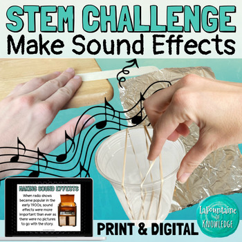 Preview of STEM Challenge Make Sound Effects Sound Energy Science Lab PRINT and DIGITAL