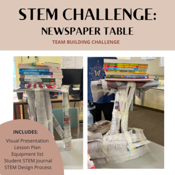 Preview of STEM Challenge: Newspaper Table - Goodnotes Compatible