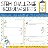 STEM Challenge Recording Sheets