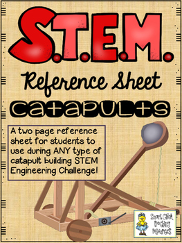 Preview of STEM Challenge Reference Sheet - Catapults - Use with ANY STEM Challenge!