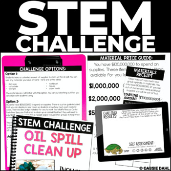 Preview of Oil Spill STEM Challenge | Print and Digital