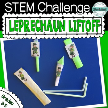 Preview of STEM Challenge: St. Patrick's Day Leprechaun Liftoff