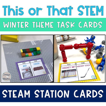 Preview of STEM Challenge Task Cards | STEAM Activities This or That Stations