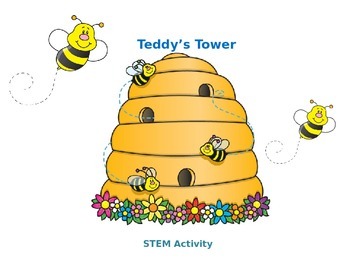 Preview of STEM Challenge - Teddy's Tower - Index Card Challenge