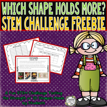 Preview of Stem Activities, Stem Math, Stem Challenges, Stem Math Challenges, 3d Shapes