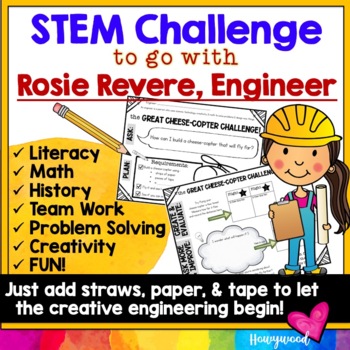 Preview of STEM Challenge to go with Rosie Revere Engineer : Literacy, Math, & More!