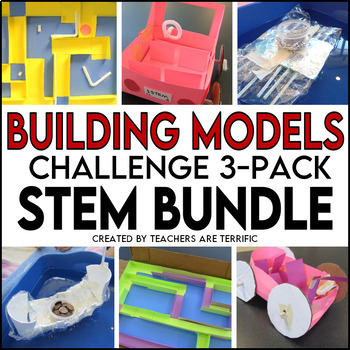 Preview of STEM Challenges Building Models 3 Problem-Solving Projects - Cars, Boats,  Mazes
