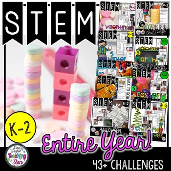 Preview of STEM Challenges For the Entire Year Bundle K-2 includes May STEM