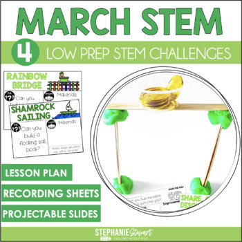 Preview of March STEM - St Patrick's Day STEM Challenges and Activities