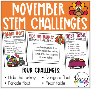 Preview of STEM Challenges | November/Thanksgiving STEM Activities