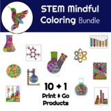 STEM | Chemistry Inspired Mindful Coloring Pages | SEL 11 Pack