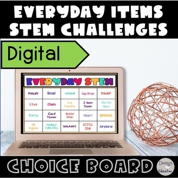 Preview of STEM Choice Board With Everyday Items | STEM Challenges