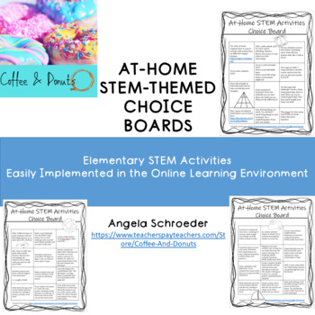 Preview of STEM Choice Boards for At-Home Learning