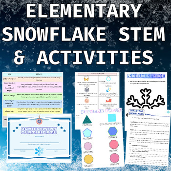 Preview of STEM Christmas 3D Snowflake - Simple Materials! December - Winter