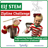 STEM Christmas Activity: Elf Stuck on a Shelf Zip Line (Printed & Digital)
