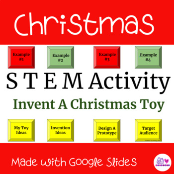 Preview of STEM Christmas Activity Invent A Christmas Toy