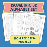 No-Prep STEM Design Isometric 3D Alphabet Lettering Set