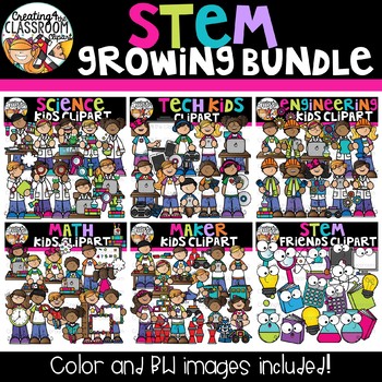 Preview of STEM Clipart Growing Bundle (STEM Clipart)