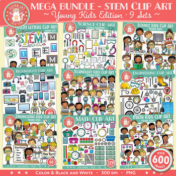 Preview of STEM Clipart Mega Bundle - 9 sets