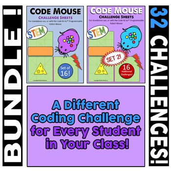 Preview of STEM Code & Go Robot Mouse Coding Challenges Bundle - Complete Set of 32!