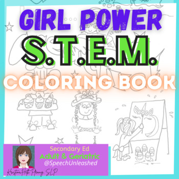 Preview of STEM Coloring Book-Girl Power