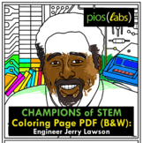 STEM Coloring Page/Poster: Electronics Engineer Jerry Laws