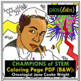STEM Coloring Page/Poster: Oncologist Jane Cooke Wright (C