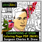 STEM Coloring Page/Poster: Surgeon Charles Richard Drew (C