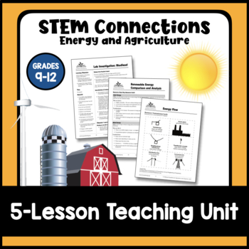 Preview of STEM Connections, Energy and Agriculture: Careers in Sustainable Energy