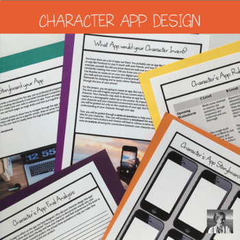 STEM English Activity: Character designs an App (ANY NOVEL)
