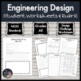 Engineering Design Challenge STEM Student Worksheets & Rubric