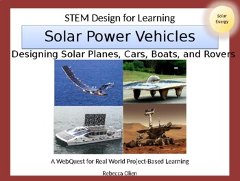Preview of STEM Design for Learning: Solar Cars, Boats, Planes, and Rovers Webquest Project