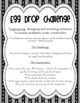 STEM Engineering Activity ~ Little Engineers Egg Drop Challenge | TpT