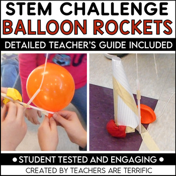 Preview of STEM Balloon Rockets Challenge Problem-Solving Activity