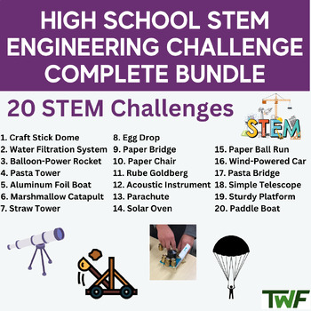 Preview of STEM Engineering Challenge Bundle - HIGH SCHOOL Science