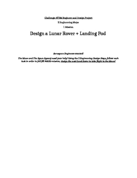 Preview of STEM Engineering Challenge: Design a Lunar Rover + Landing Pod