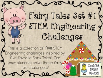 Preview of Fairy Tales STEM ~ STEM Engineering Challenge Five Pack ~ Fairy Tales Set #1