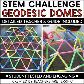 Preview of STEM Challenge Geodesic Domes Problem-Solving Activity with Geometric Shapespe