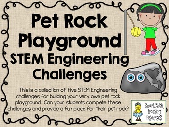 Preview of STEM Engineering Challenge Pack ~ Pet Rock Playground Challenges ~ Set of Five!