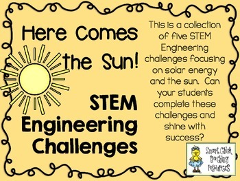 Preview of STEM Engineering Challenge Pack ~ Solar Energy Challenges ~ Set of Five!