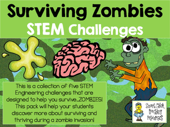 Preview of STEM Engineering Challenge Pack ~ Surviving Zombies! ~ Set of 5 Challenges