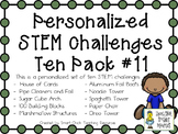 STEM Engineering Challenge Projects ~ PERSONALIZED Ten Pack #11