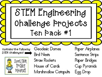 Preview of STEM Engineering Challenge Projects ~ TEN PACK #1