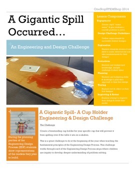 Preview of Engineering STEM Challenge- Prevent a Spill! (NGSS)