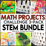 STEM Projects Math Skills Bundle- Perimeter, Area, Mean, M