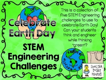 Preview of STEM Engineering Challenges Pack ~ Celebrate Earth Day ~ Set of Five!