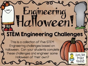 Preview of STEM Engineering Challenges Pack ~ Engineering Halloween ~ Set of Five!
